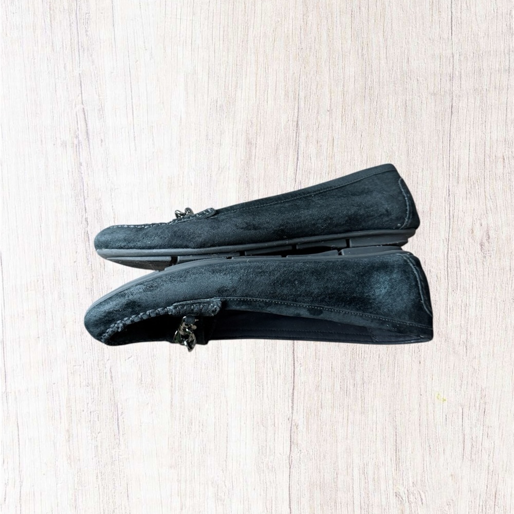 Vionic Mesa Black Suede Loafers Classic Flats Size 8 - Picture 4 of 6